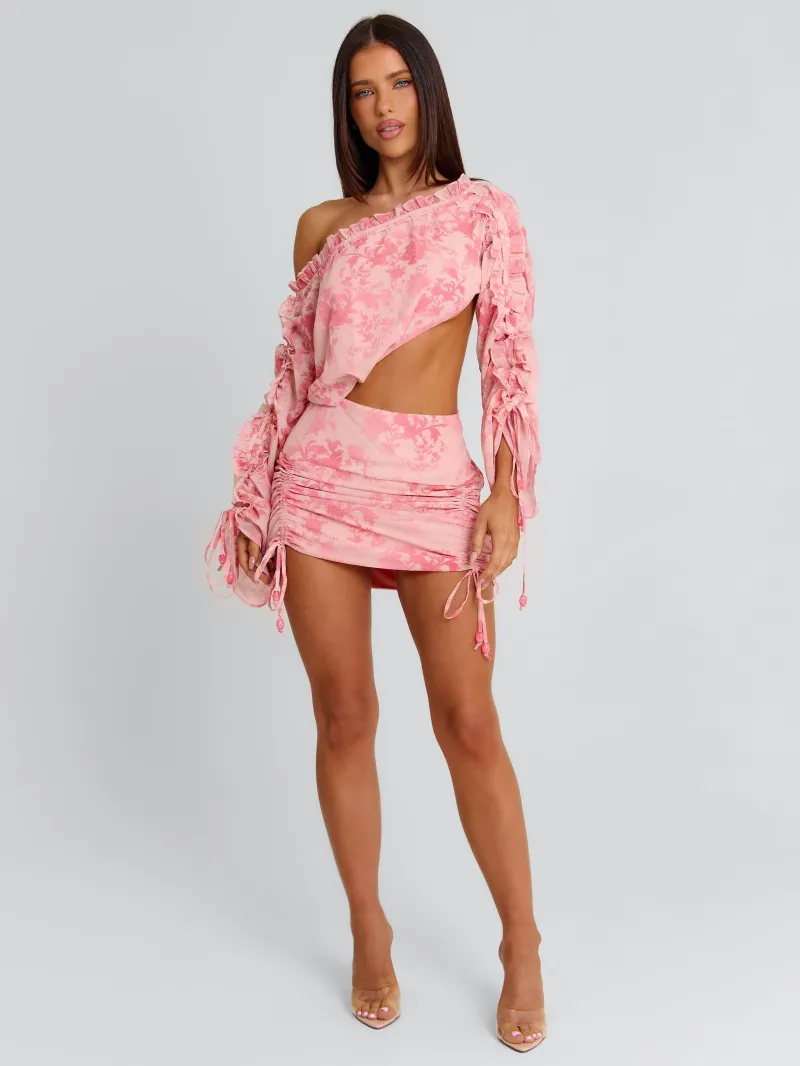 CUTOUT ASYMMETRIC MINI DRESS - Image 4