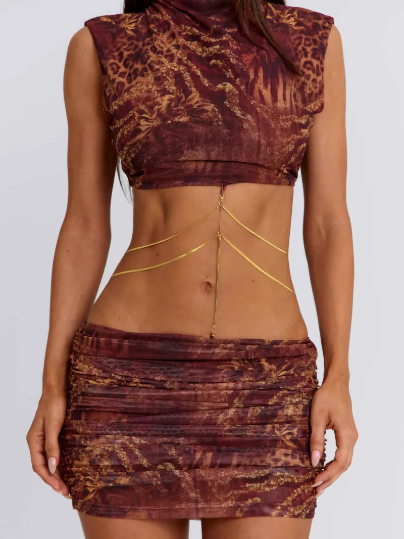 OPEN BACK WRAP MINI DRESS - Image 5