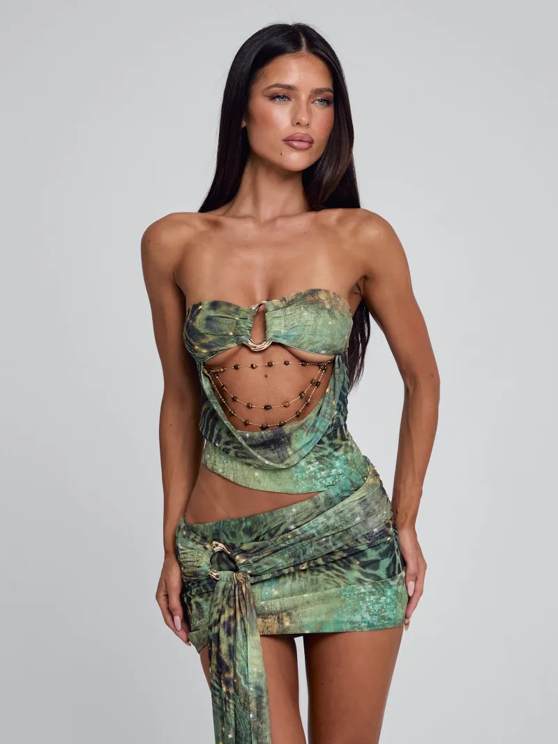 ASYMMETRIC DRAPED MINI DRESS - Image 4