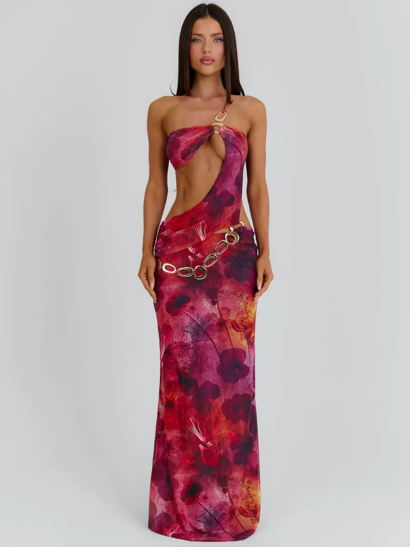 ASYMMETRIC HARDWARE MAXI DRESS - Image 3