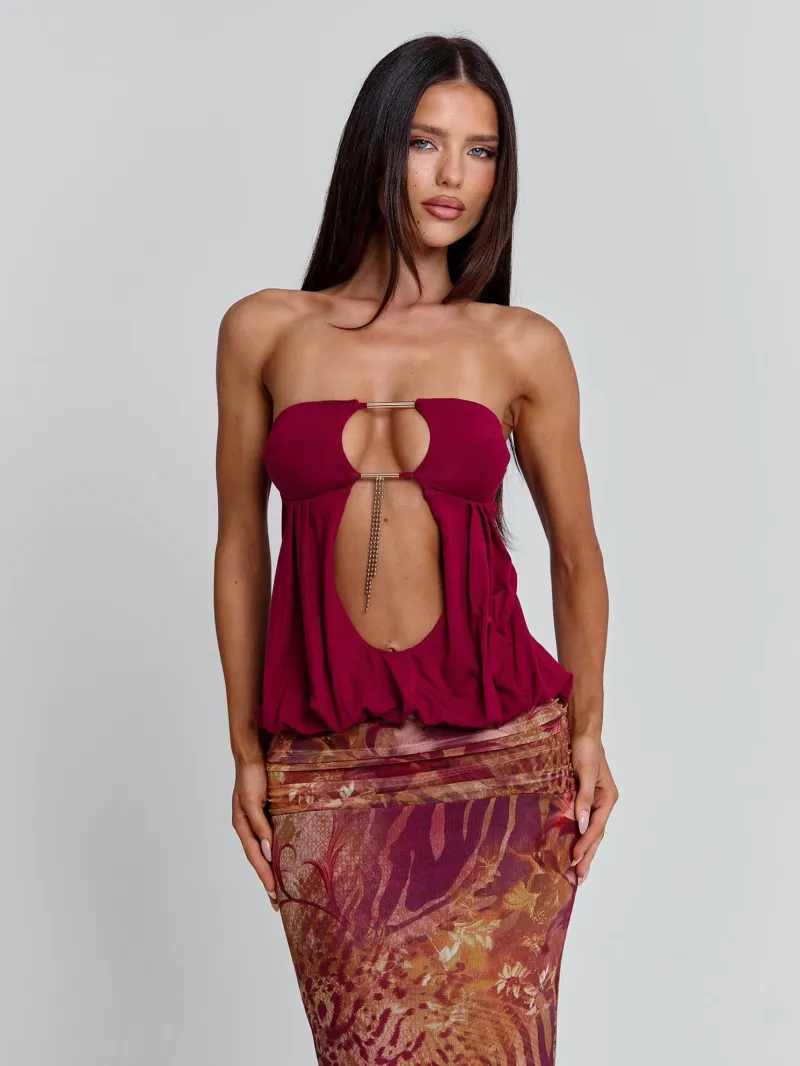 CUTOUT RUCHED MAXI DRESS - Image 2