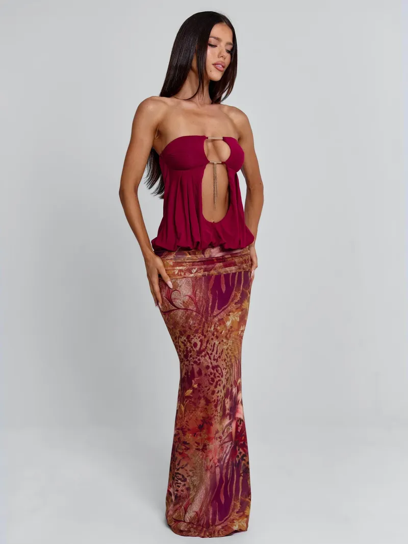 CUTOUT RUCHED MAXI DRESS - Image 3