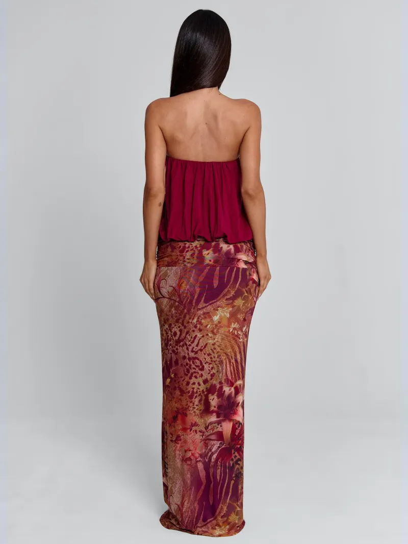CUTOUT RUCHED MAXI DRESS - Image 4