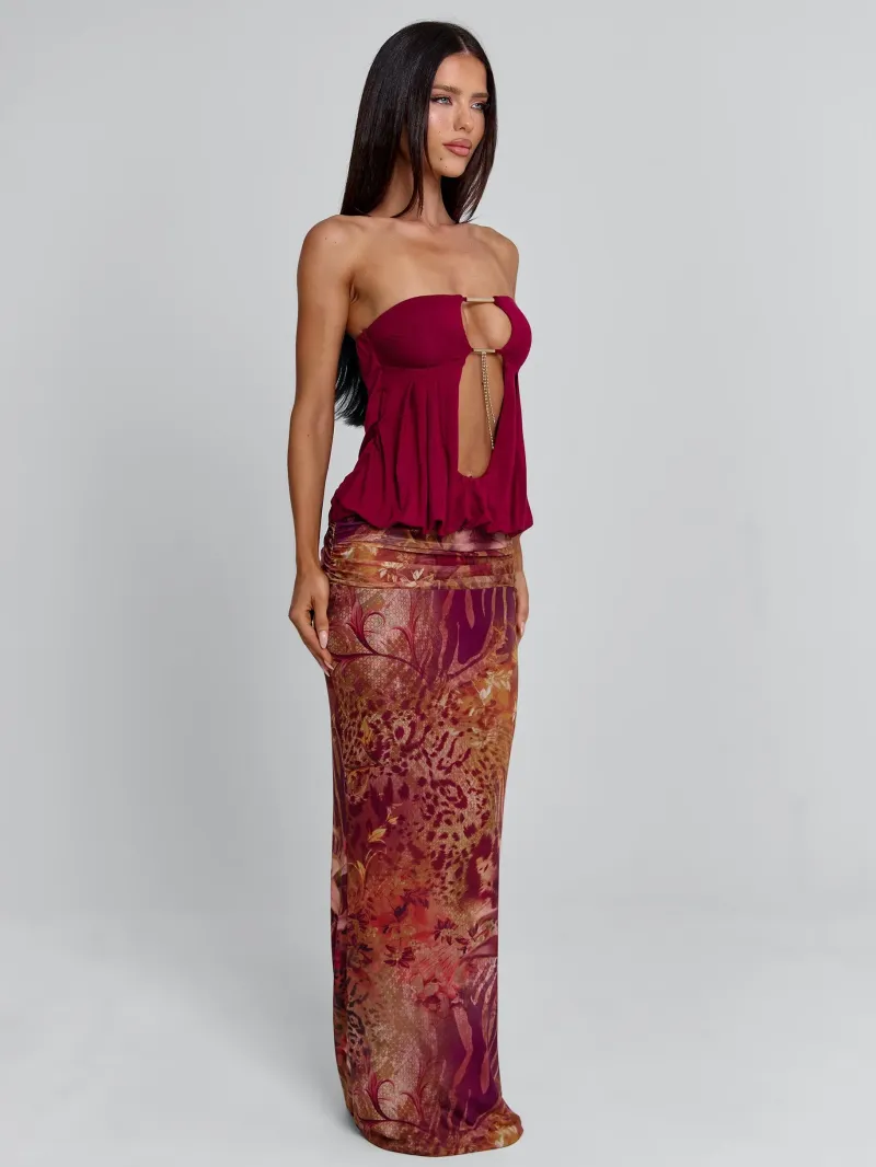 CUTOUT RUCHED MAXI DRESS - Image 5