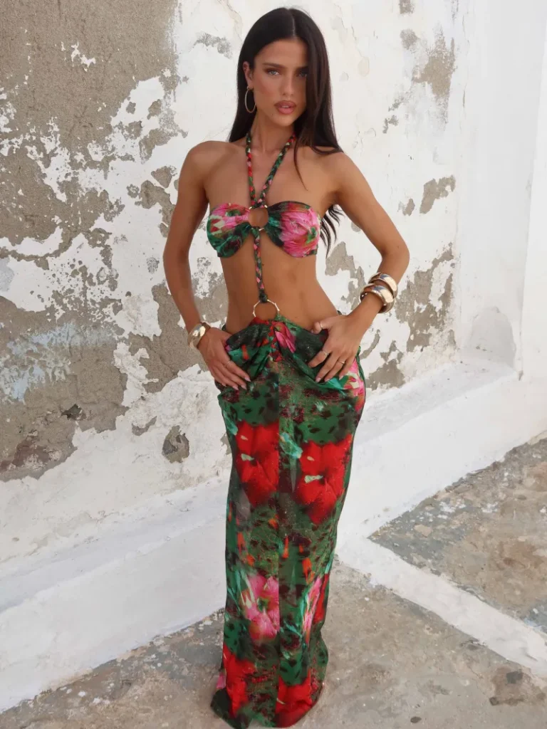 RUBY HALTER BANDEAU MAXI DRESS