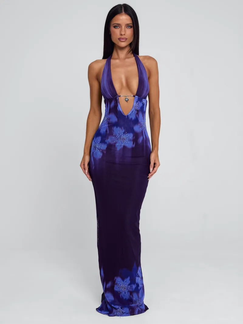 FLARED RUFFLE MAXI DRESS - Image 3