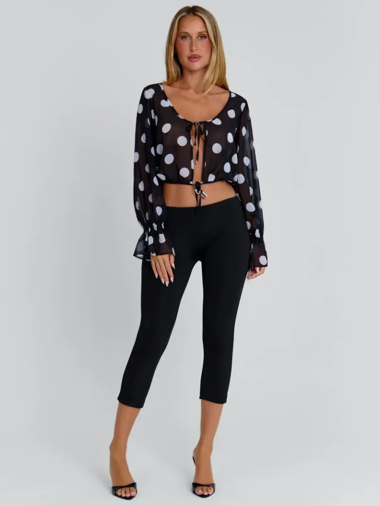 CAPRI BLACK TIE DETAIL CORSET PANTS